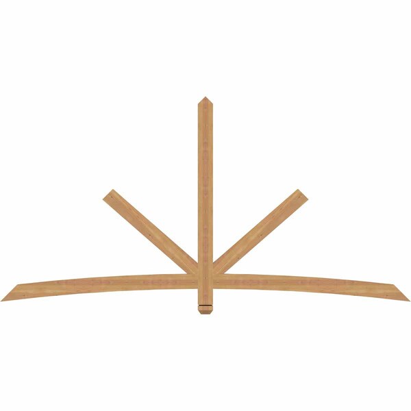 Ekena Millwork Alberta Smooth Timber Gable Bracket, Western Red Cedar, 96"W x 48"H x 1 1/2"D x 3 1/2"F, 12/12 Pitch GBW096X48X0204ALB00SWR - main